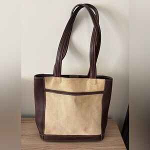 Coach vintage 6122 Bleecker Bag Tote Linen Leather
